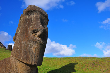Solitary Moai on Easter Island