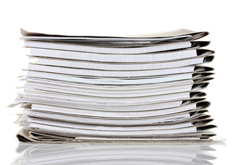 File folders on white background