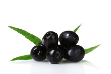 tasty olives isolated on white