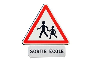 Panneau de danger ' &eacute;coliers '