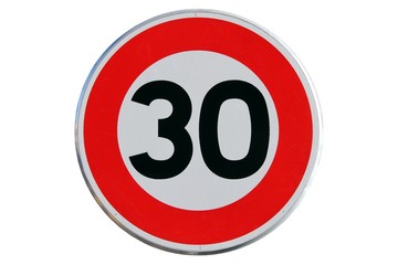 Panneau de limitation de vitesse à 30 km/h