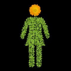 Obraz premium green plant Female, natural icon