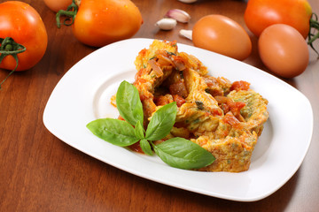 Frittata a fette - Sliced ​​omelette