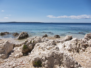 Fototapeta na wymiar beautiful rocky beach in croatia