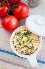 Omelette with tomatoes