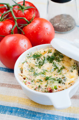 Omelette with tomatoes