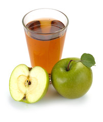 apple juice and fruit