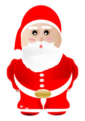 Papa Noel sobre fondo blanco