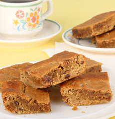 Plate of Peanut Butter Bars