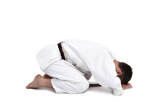 Karate, Verbeugung, Begrüßung, weiß 3 Stock-Foto | Adobe Stock
