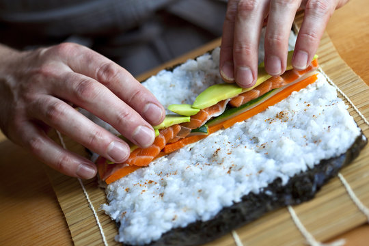 Maki, cuisine, japonais, asiatique, sushi, aliment