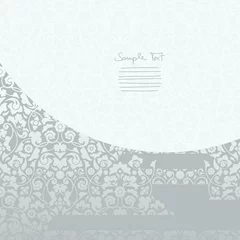Seamless Damask Pattern Silver Background © Jan Engel