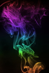 Fototapeta premium Flowing colourful smoke.