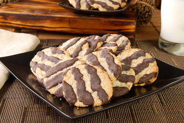 Oatmeal cookies and milk