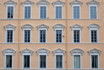 Antique house facade, Lyon, France