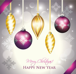 Christmas Balls Celebration Card