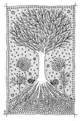Fototapety  Tree of Life. Fantastic drawing.
