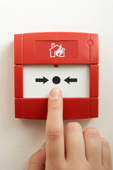 Break-glass fire alarm