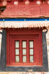 Windows of tibetan temple