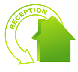 r&eacute;ception sur symbole valid&eacute; vert