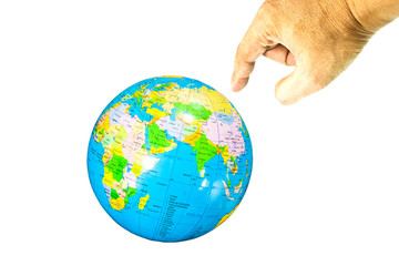 Point to the world.