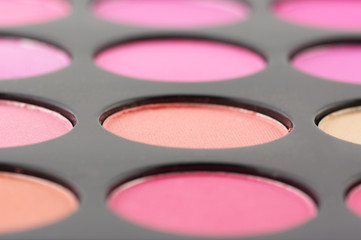 Blushes palette close-up