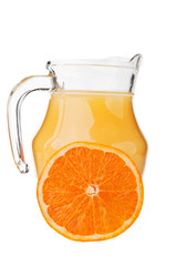 fresh orange fruit and juice