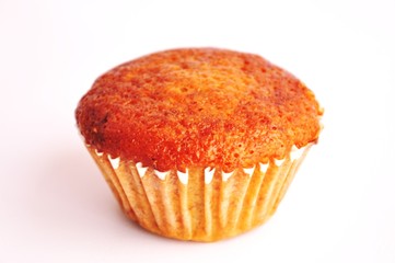 banana cup cake isolated in white background