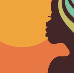 African american woman vector