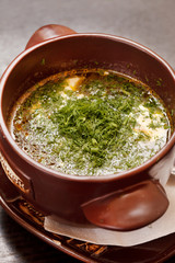 fish soup in the pot