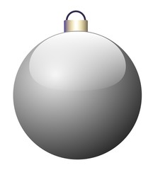 Weihnachtskugel - silber