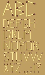 Font from matches
