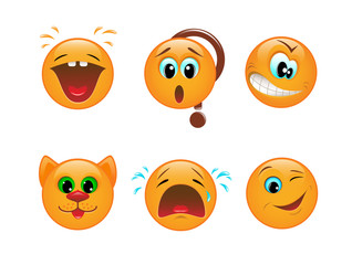 Set of smileys