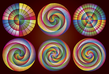 Set of Multicolored Rainbow Circles