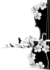 Vector floral musical composition