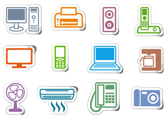 Icons of office equipment