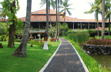 Tropical hotel resort in Bali, Indonesia
