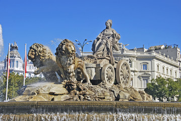 Naklejka premium Madrid, Fountain of Cibeles
