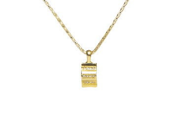Fototapeta na wymiar Gold necklace isolated on white