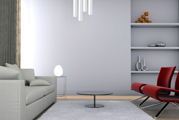 nterno con divani e tappeto © 3DarcaStudio