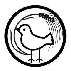 麦を咥える鳩紋