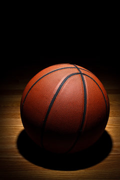 Basketball on court