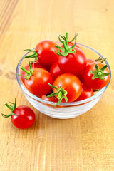 Tomatoes in a glass cup