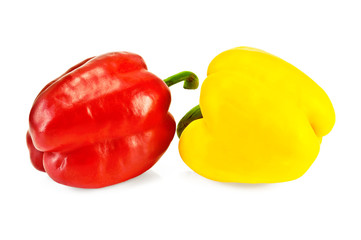 Yellow and red sweet peppers