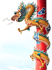 Chinese style dragon statue