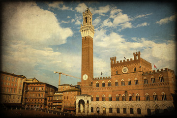 Obraz premium Torre del Mangia, Siena