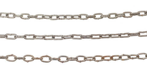 metal chain isolated on white