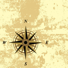 Compass grunge background vector