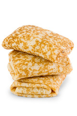 fried pancakes isolated on white background