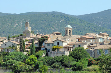 Fototapeta na wymiar View on Lourmarin, Vaucluse department, Provence in France